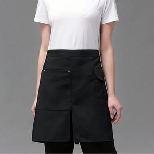 편한 앞트임 카페앞치마 블랙 미용실 식당 레스토랑 미니 하프앞치마