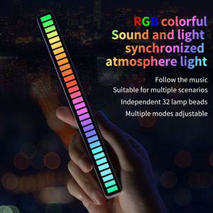 자동차 실내 엠비언트 라이트 풋등 무드등 LED 사운드 컨트롤 RGB 리듬 바 음악 램프 자동 인테리어 앰비언