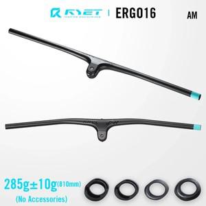 RYET 초경량 카본 카본 MTB 핸들 바 통합 라이즈 810mm -17도 28.6MM UD 무광택 자전거 부품 AM 원형 플랫