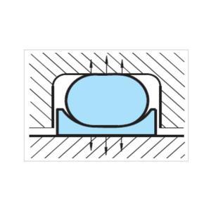 맞춤형 제품, 이중 삼각형 씰, RDD 402500 ,PTFE O 링 250mm,262.2mm,9.5mm NBR 253.37x7.00mm