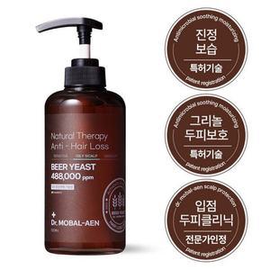 닥터모발앤 프리미엄 맥주효모 탈모기능성 샴푸 지성타입 1개 지성 500ml