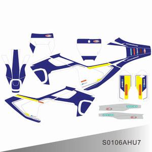 HUSQVARNA TE FE TC FC TX FS 125 250 350 450 2016 2017 2018 그래픽 데칼 스티커, 오토바이 배경 번호 이름