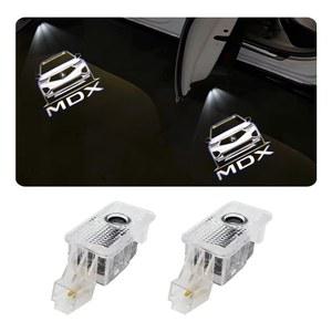 UUNONAHA 2PCS 자동차 LED 제공 MDX 로고 고스트 스텝 액세서리 프로젝터 라이트 2007-2020 레이저 도어 섀도우 시리즈 지원