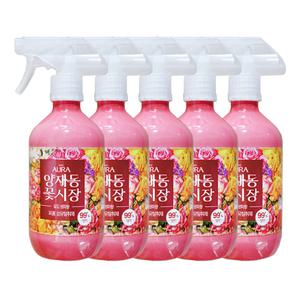 엘지 아우라 퍼퓸 양재동 꽃시장 섬유탈취제 꽃집 생화향 490ml 5개 섬유탈취