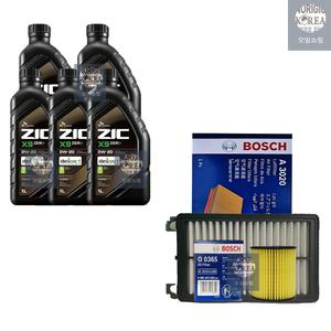 SK지크 소나타 DN8 LPG 지크 X9 제로 0W20 5L SP 엔진오일+필터 세트 0365-3020