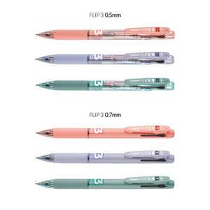 모나미 플립3 3색 볼펜 0.5mm 0.7mm 선택 집게형 클립