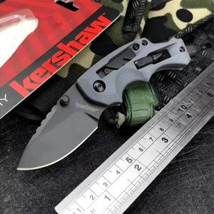 Kershaw 8720 셔플 DIY 포켓 접이식 나이프, 8Cr13Mov 일반 블레이드, 회색 GFN 핸들, 야외 유틸리티 사냥