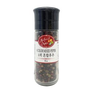 신영 4색 혼합후추 그라인더 55g(갈아쓰는 후추그라인더)