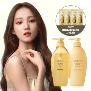 츠바키 프리미엄 볼륨 앤 리페어 샴푸 + 컨디셔너 + 볼륨 2종 체험분 2매