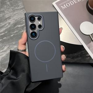 갤럭시탭펜슬 호환 삼성 갤럭시 S25 울트라 자석 뒷면 커버에 대한 고급 PC Magsafe 무선 충전 방지 케이스