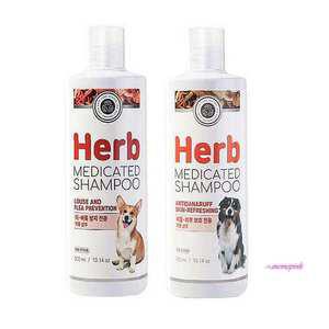 강아지 제거 허브 500ml 약용샴푸 비듬 피부보습 벼룩nop201
