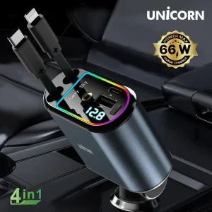 4IN1 릴타입 시거잭 차량용 멀티 고속충전기 CP-500D