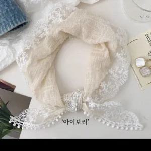미니스카프 스카프 미니 실크 방도 여성 삼각 목 여름 가을 무지 사각 면 가방 국산 봄