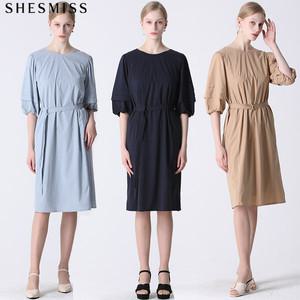 [쉬즈미스(SHESMISS)] 줄리아 벨티드 레이어 퍼프 원피스 (택가격: 328000원)