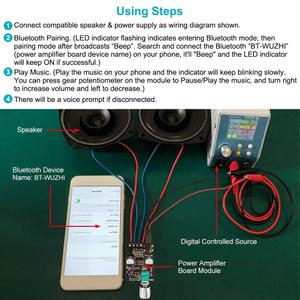 ZK-502L Bluetooth 전력 증폭기 보드 DIY 스피커스테레오 디지털 오디오 모듈