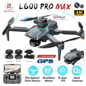 L600 PRO MAX 드론 전문가용 4K 3축 PTZ HD 듀얼 카메라 360 ° 장애물 회피 브러시리스 GPS 5G WIFI RC FP