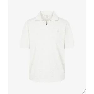 [백화점 정품] 25SS 빈폴 BEANPOLE MEN 강연 밀라노 하프집업 스웨트 반소매 티셔츠 아이보리 (BC5442C190)