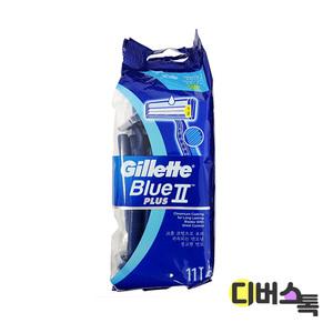 [디버스톡] 질레트 일회용면도기 블루 투 플러스(1봉/10+1)