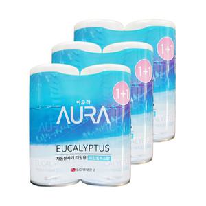 엘지 아우라 자동분사 방향제 리필 유칼립투스향 280ml 2입 3개 탈취