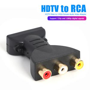 HDMI 호환 AV 컨버터 변환기 금도금 브라켓 720p 1080p 디지털 어댑터 3 RCA 풀 HD 비디오 1080P 스카트 복