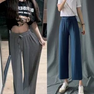 9부와이드바지 잔여수량 비치지 팬츠 플 통바지 않는 데일리바지 8부바지 시원한바지