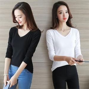 [오노마] ONM 여성 편한 기본 스타일 라운드 브이넥 데일리 티셔츠  9086579)