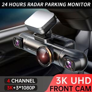 TiESFONG 블랙박스 M10max 2K 1440P 대시캠 자동차 DVR 4CH 360 카메라 지원 후방카메라, 24 시간 주차 모