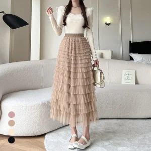 [카라]KARRA 밴딩쉬폰티어드스커트_A5M0230