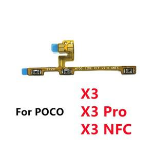 전원 볼륨 플렉스 케이블 ON OFF 측면 버튼 스위치 Xiaomi Poco X3 / Pro NFC 교체 용 예비 부품