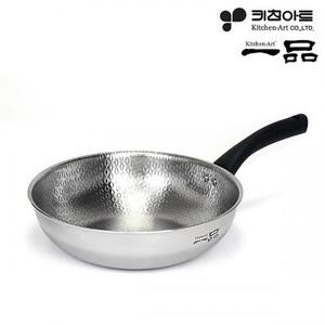 키친아트 IH 국내산 스텐304 통5중 엠보 궁중팬 18cm 26cm 28cm 볶음팬 볶음후라이팬 웍팬 튀김팬