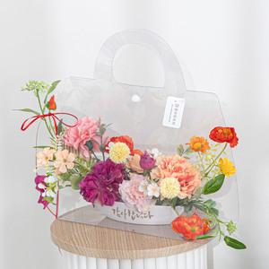 카네이션 조화 센터피스 장미 수반 백 set 43x34cm 꽃 어버이날 스승의날 테이블 장식 감사 선물 행사 소품