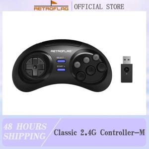 RETROFLAG 클래식 2.4G 무선 게임 컨트롤러-M 스위치, Windows, Sega Genesis mini/MD 2 및 Raspberry Pi용