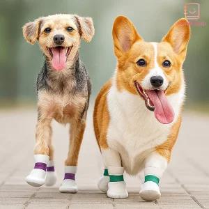 강아지 슈즈 반려견 신발 부직포 일회용 애견 붕대 8P
