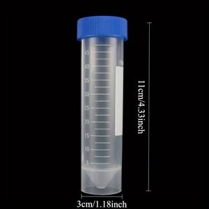 50ml 원심 분리기 튜브 스크류 캡 플랫/라운드/뾰족한 바닥 실험실 약병 샘플 용기
