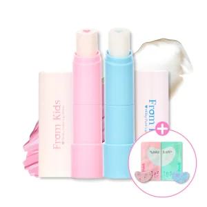 프롬키즈 하트 보습 립밤 2종 판테놀 무색 핑크 컬러 체인지 립스틱