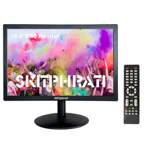 SKITPHRATI 15.6인치 소형 컴퓨터 PC 모니터, HDMI VGA BNC 포트, VESA 마운트, 홈 오피스용 NVR /DVR 스피커 내장