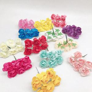 종이 꽃 꽃다발 인조 꽃 웨딩 홈 장식 액세서리, 3cm, 스크랩북용 Diy 크리스마스 화환 선물, 144 피스