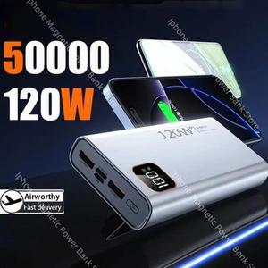 Xiaomi 50000mAh 보조베터리 120W 고속 충전 iPhone 용 대용량 디지털 디스플레이 배터리 Samsung Huawei N