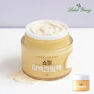 [라벨영] 미백팩과 크림을 한번에 뽀얀미백케어/쇼킹미백크림팩 1개