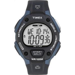 Timex 아이언맨 클래식 30 남성용 손목시계 풀 사이즈 블랙/블루 레진 스트랩 (T5H591)
