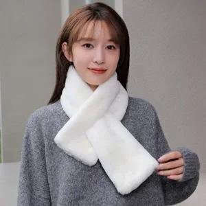 겨울 퍼목도리 데일리 토끼털 방한 보온 머플러-WFGBFPT