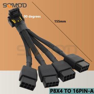 호환 RTX4090 커넥터, PCI-e-16 90 GPU 5 0 4x8 12 RTX4080 16AWG 시리즈 egp PCI-e 4 12VHPWR 도 엘보 3x8