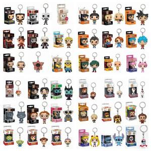 FUNKO POP 냉동 키 체인 토이 스토리 Wall E 낯선 드래곤 볼 나루토 원피스 액션 피규어 장난감 L02 선물