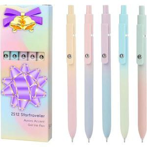 [미국배송] 반헨치 5PCS 젤 펜 저널링용 05MM 블랙 잉크 귀여운 간호사 선물 업무용 액세서리 프레피 스터프 & 에스테틱 트렌디 스터프 쿨 틴 걸 8 9 10 11 12 13 14 세 소녀 [미국배송 [미국배송
