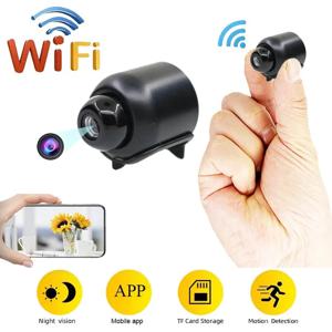 미니 WiFi 카메라 1080P HD 나이트 비전 홈 오피스의 모션 사운드 감지기 포함 120도 광각 마이크로 베이비 모니터