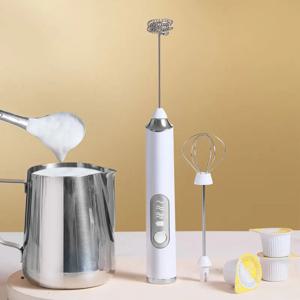 휴대용 충전식 전기 우유 Frother 폼 메이커 핸드 헬드 폼 메이커 고속 음료 믹서 커피 Frothing Wand whisk