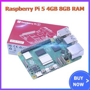 공식 오리지널 Raspberry Pi 5 4GB 8GB RAM 개발 보드 케이스 냉각 팬 쿨러 옵션