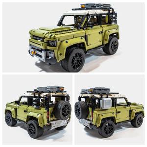 2025 기술 랜드 오프로드 수비수 스포츠카 빌딩 블록 세트 2573PCS 모델 MOC 차량 장난감 소년을위한 벽돌 성인 선물