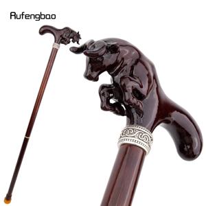 갈색 암소 투우 나무 패션 워킹 스틱 장식 Cospaly 지팡이 할로윈 나무 메이스 목발 지팡이 Crosier 92cm
