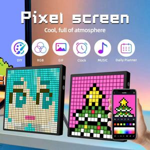 스마트 LED 매트릭스 픽셀 디스플레이 RGB DIY 그래피티 블루투스 앱 제어 아트 디스플레이 게임룸 장식용 멋진 애니메이션 프레임
